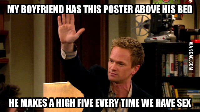 High five with Barney! - 9GAG