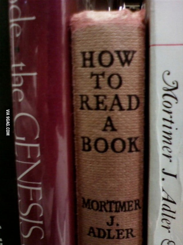 How To Read A Book 9GAG
