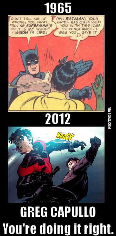 batman robin slap