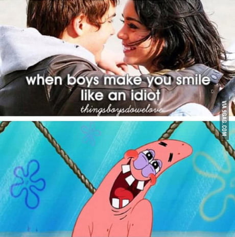 When boys make you smile like an idiot - 9GAG