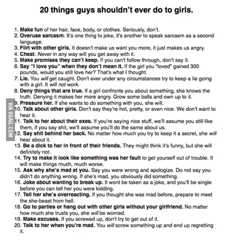 Guys about things girls should know 100 Things