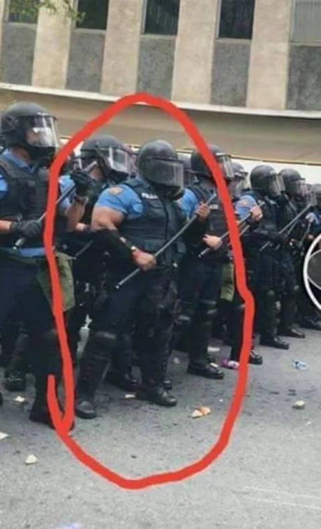 Mega cop, destroyed of riots and enforcer of laws. - 9GAG