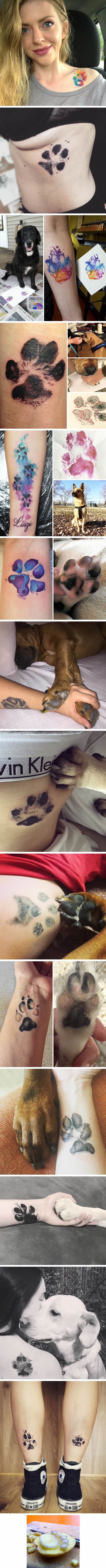 People Are Getting Their Dog&#039;s Paw Print To Make Tattoos And That Looks Unexpectedly Good