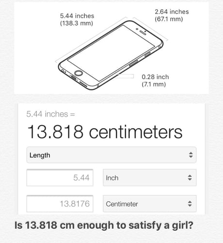 I Used Iphone 6s To Measure My Dick Turns Out Its 13 818cm Erect