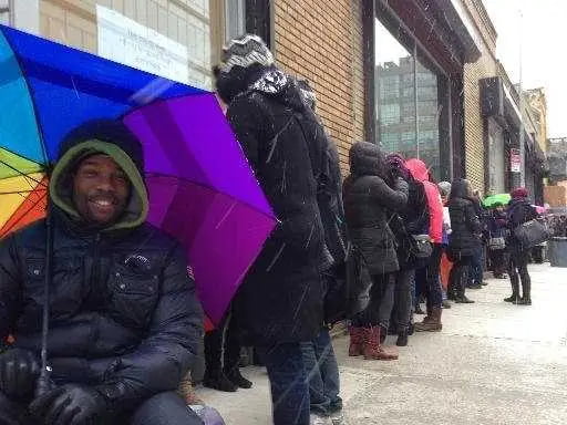 Robert Samuel, a professional stander, earns up to $1000 a week by standing in line for people.
