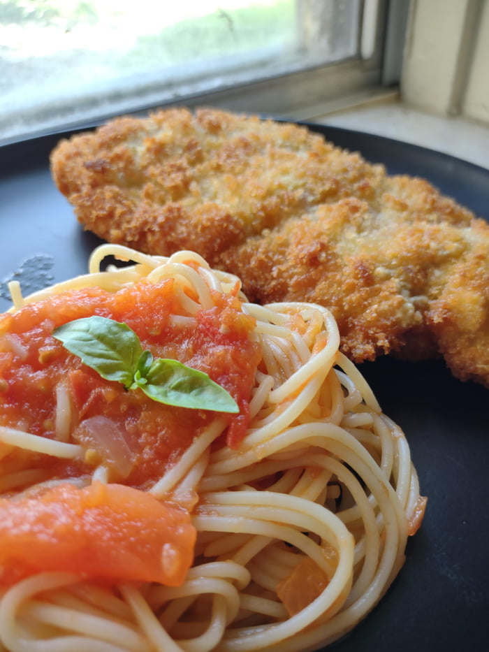 Veal Milanese with Spaghetti Pomodoro 9GAG
