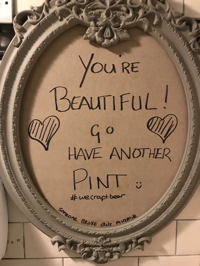 Love the new mirror at the pub!