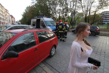 There was a car accident in Wrocław, Poland