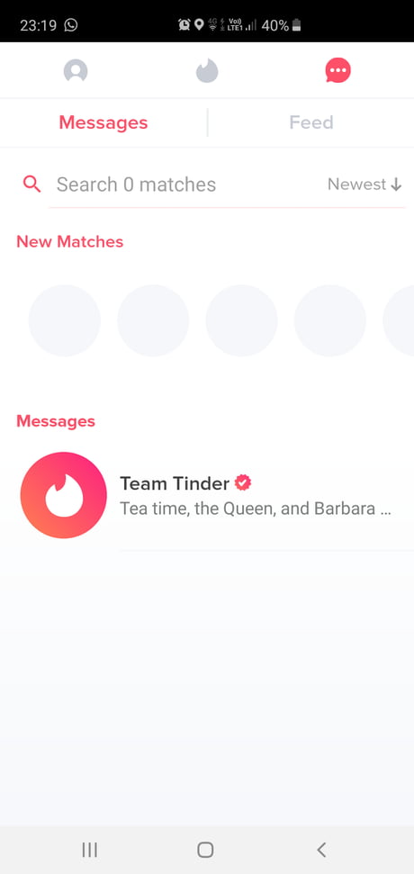 Tinder no matches