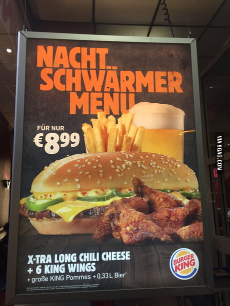 Only In Germany Do You Get Beer With Your Meal In Burger King 9gag