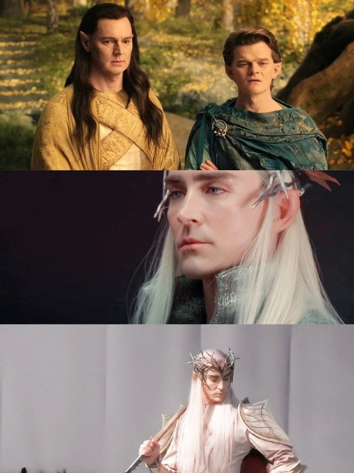Comparison to Thranduil. Why does new elf look like he can be smeagol