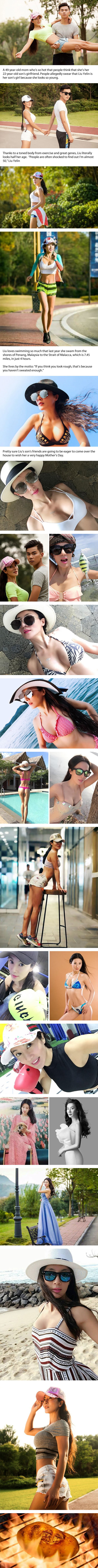 Can YOU tell how old she is? Super-fit mother looks so young people think her 22-year-old son is her boyfriend