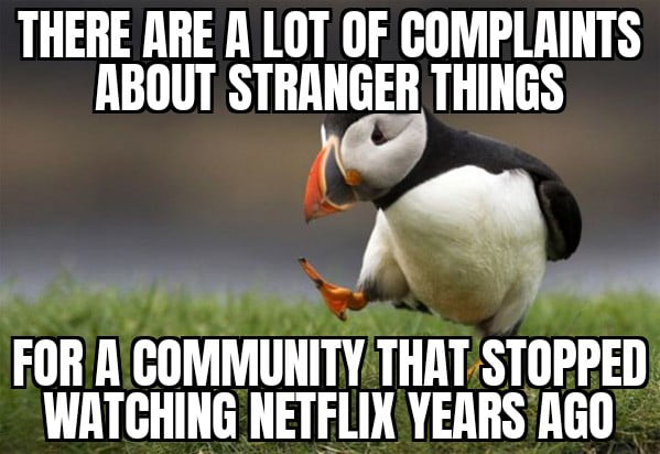 This is a complaint about people complaining