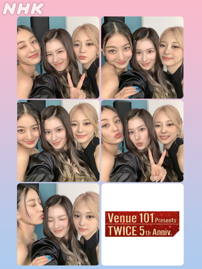 Photo : Nhk_venue101 Twitter update - Jihyo, Sana and Tzuyu selcas