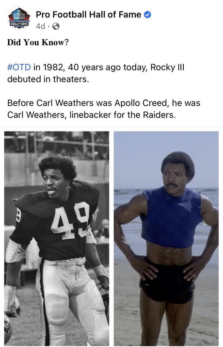 Carl Weathers before he played in the Rocky movie franchise. - 9GAG