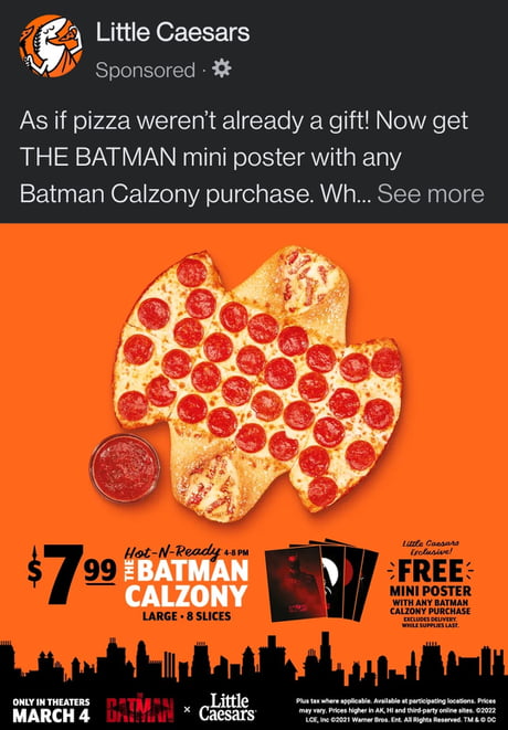 It's Little Caesars. It's Batman. That's... A Maxi pad. - 9GAG