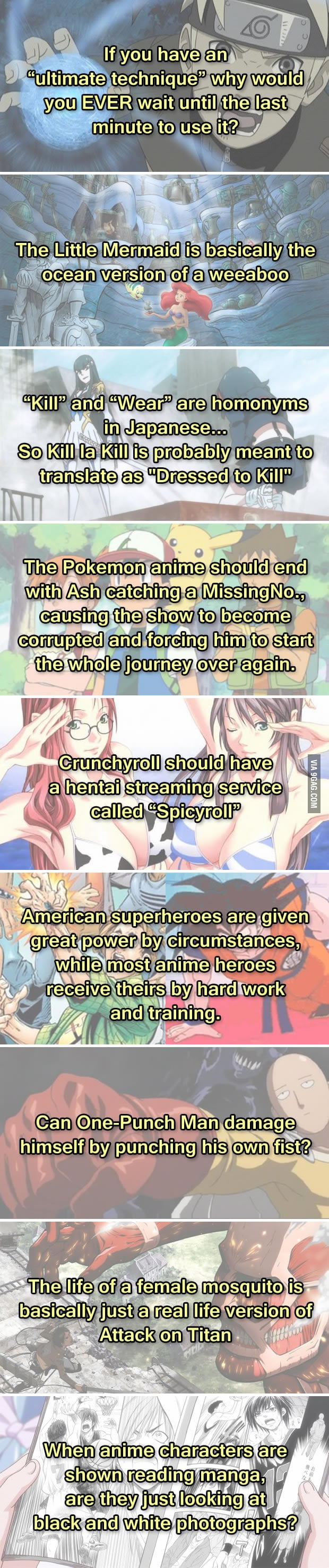 10 Anime Shower Thoughts That Will Change Your Laifu - 9GAG