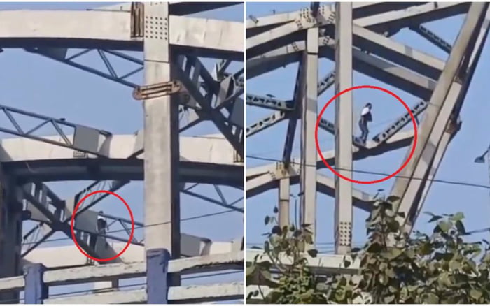 Man Climbs Bridge To End Life Comes Down After Police Offered Him Biryani 9gag 8127