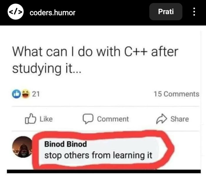 Do you love c++ - 9GAG