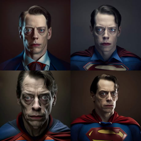 Found an AI rendering of Steve Buscemi as Superman 9GAG