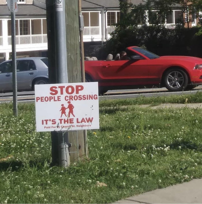 Stop people crossing, it&rsquo;s the law!