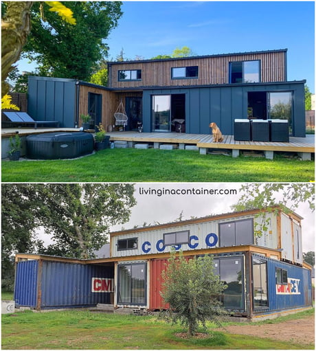 He Built His Luxury House Alone with Six Containers in France