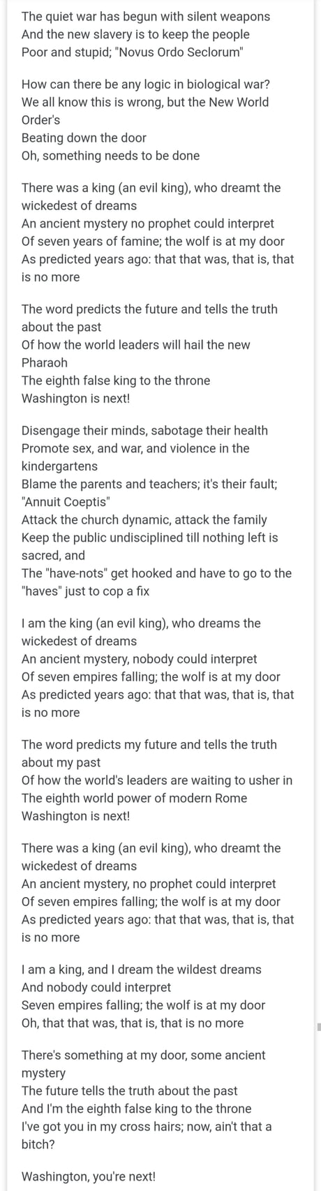 Its Not A Prophecy Just Lyrics From Megadeth 9gag