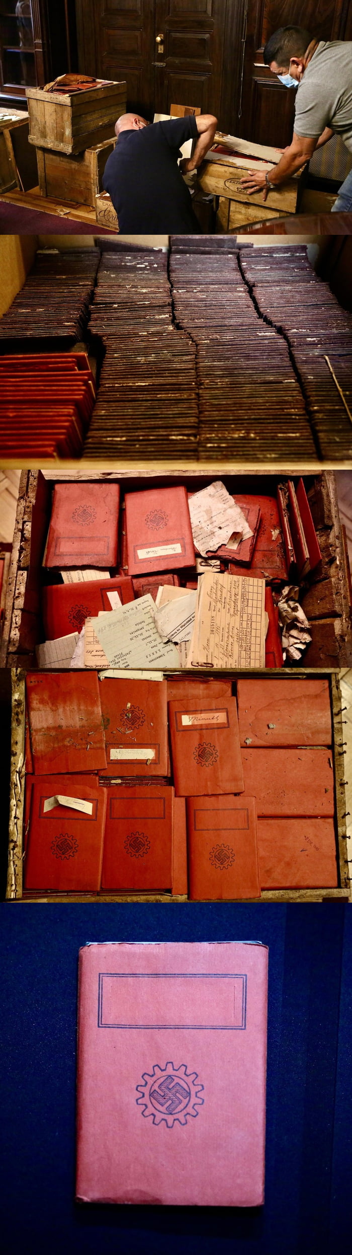 Eighty-three boxes of propaganda from the German National Socialist Party dating back to 1940 were found in a warehouse in Buenos Aires, shipped from Japan.