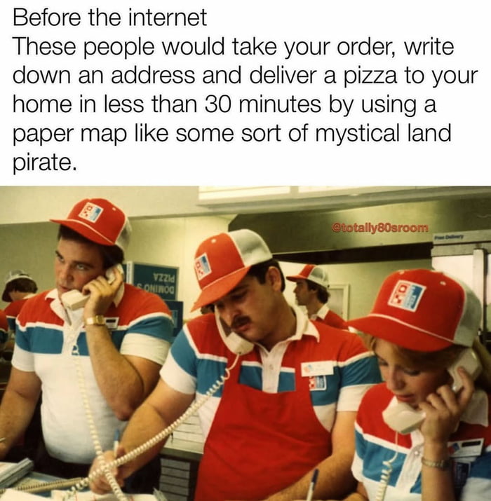 Back when pizza delivery was an actual quest