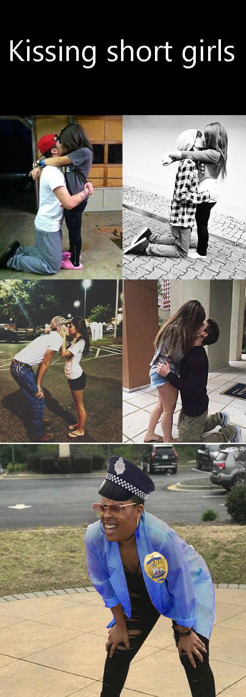 Kissing short girls look cute and wrong at the same 9GAG
