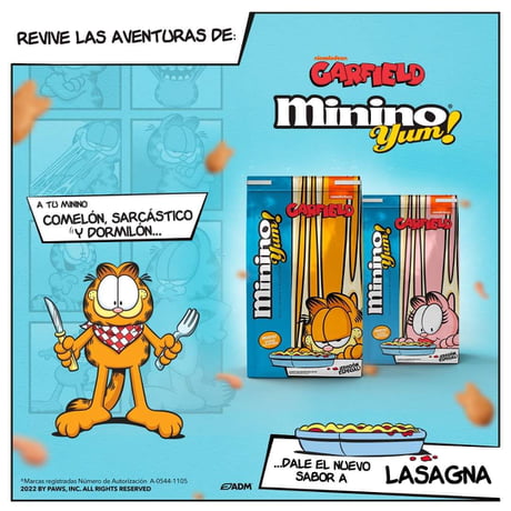 In Mexico a company is selling cat food Garfield edition and is