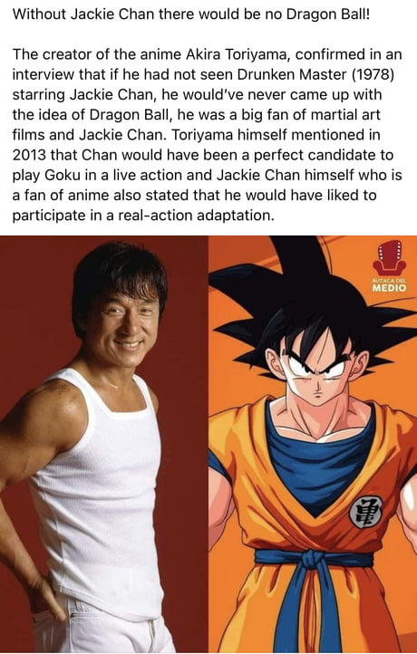 Jackie Chan Wanted to Make a Live-Action Dragon Ball Movie