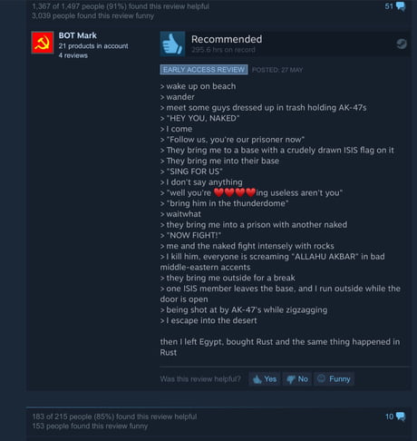 This review on the front page of steam - 9GAG