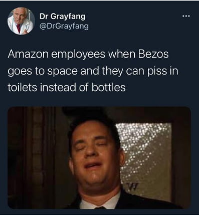 Amazon employees piss with relief