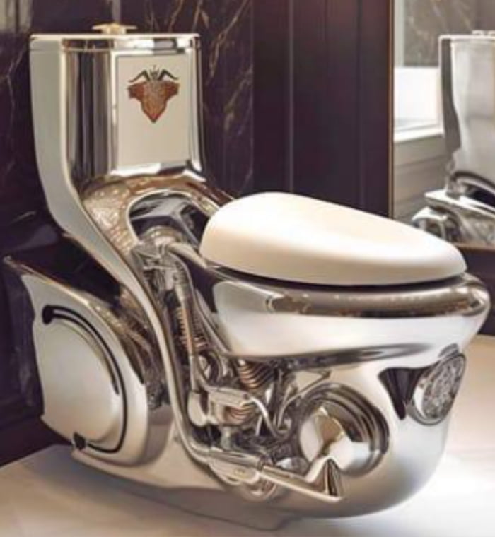 This Harley Davidson toilet - 9GAG