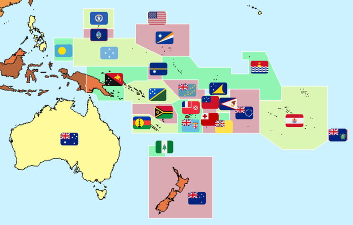 Flags Of Countries (both Independent And Dependencies) Of Oceania - 9GAG