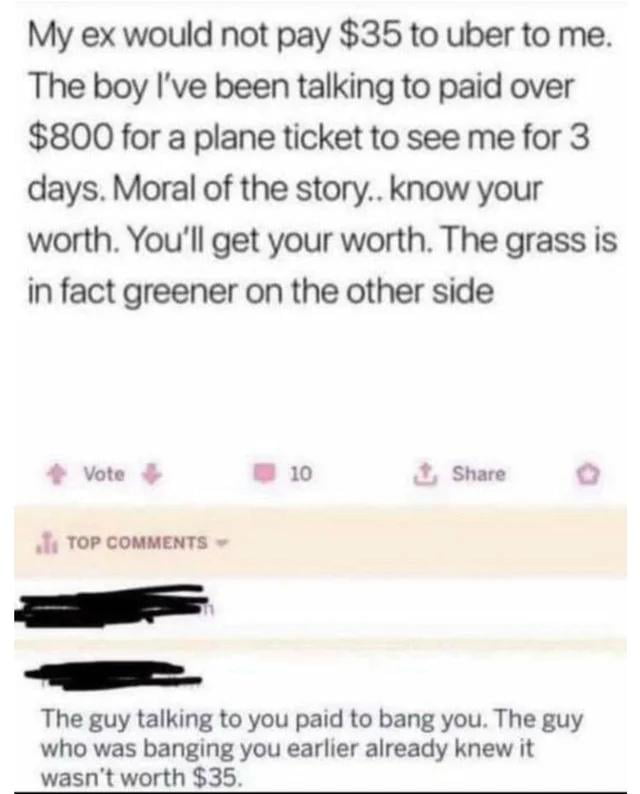 Value is in the eye of the beholder