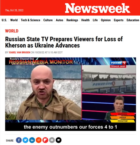 Kherson liberated soon? (article link in comments)