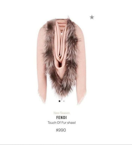 Touch of store fur shawl