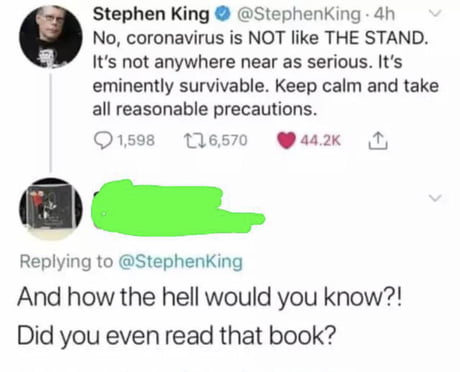 Do some reading Stephen King!