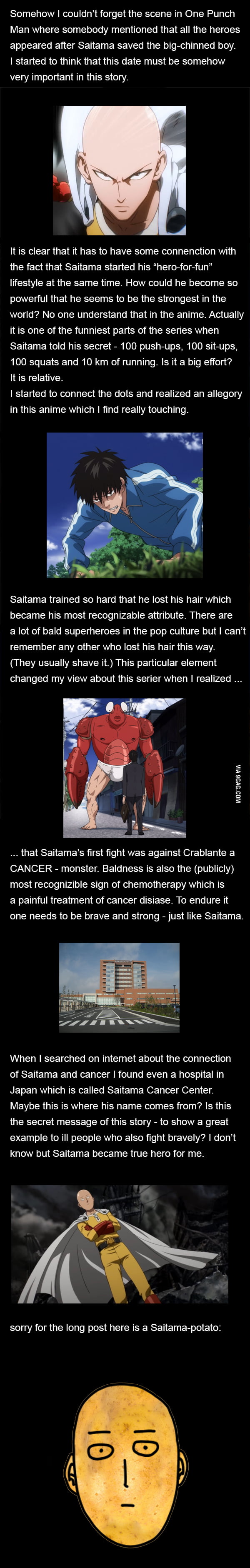 Theory about the secret meaning of One Punch Man 9GAG