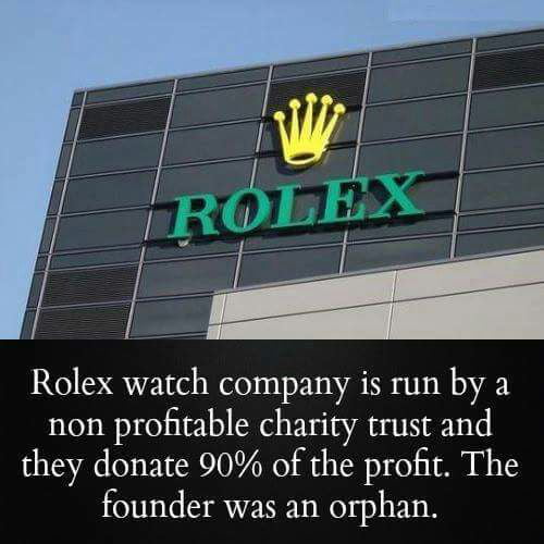 rolex is a non profit