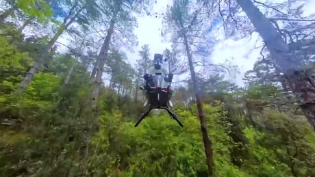 A Polish engineer, Tomasz Patan, built the Volonaut Airbike, basically a real-life Star Wars speeder bike. Reaches up to 63 mph.