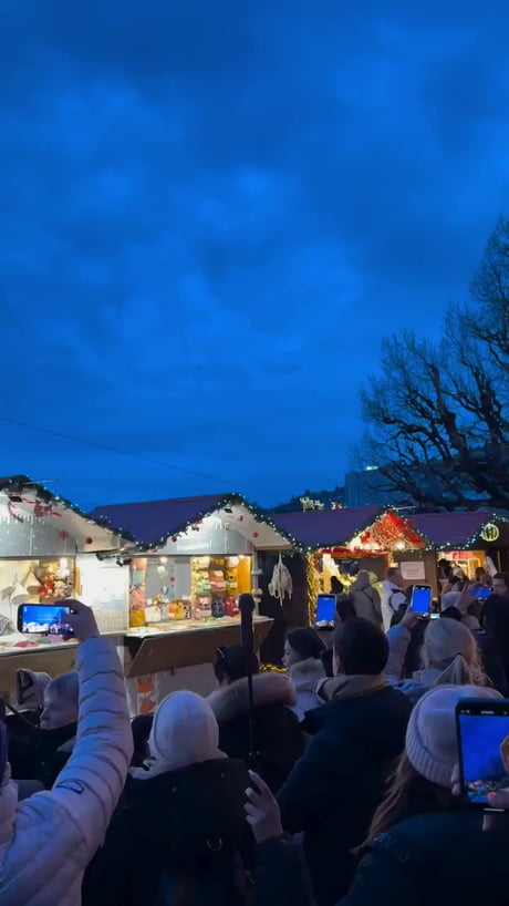 At the Christmas market in Switzerland
