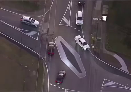 🇦🇺 Sydney built a roundabout … but they missed the most important part, which is in the name … ! IT HAS TO BE ROUND FFS.