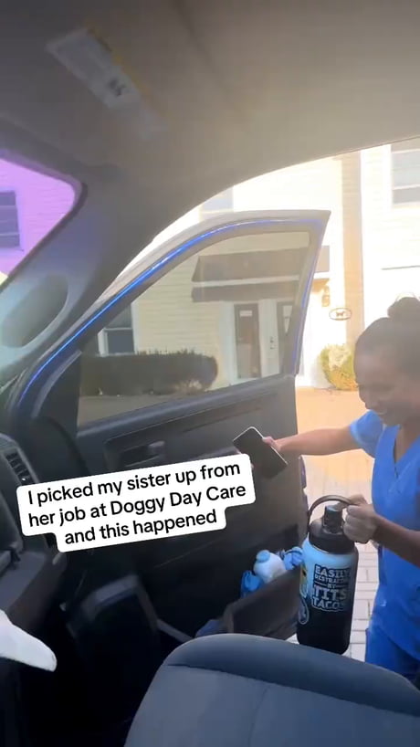 Ohh, she has an owner who picks her up too