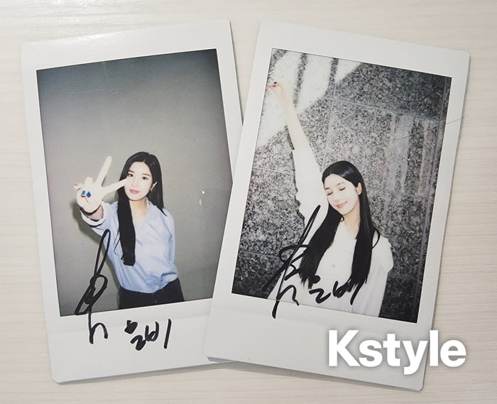 Photo : 211214 - Kstyle_news Twitter Update with autographed Kwon Eunbi cards