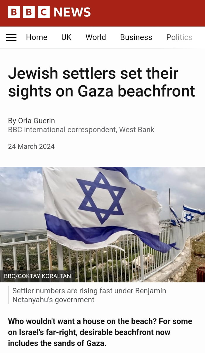 Oceanfront property in Gaza? Sign me up... just gotta dodge a few ...