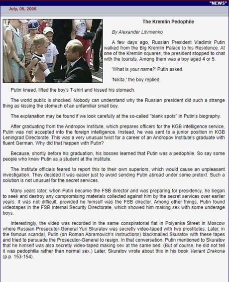 Alexander Litvinenko wrote this article 5 months before being assassinated.