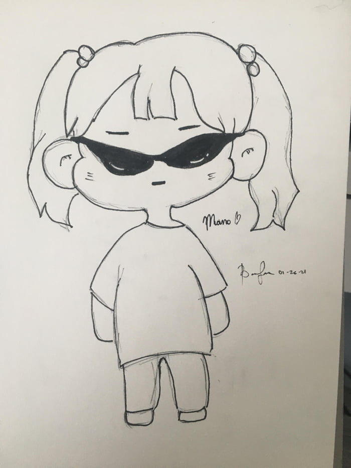 Photo : Chibi momo Halloween costume quick sketch